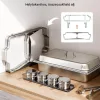 Rozsdamentes chafing büfé ételmelegítő készlet 2 × 8,5 L fedővel, tüzelőanyag-tartóval és ételfogóval