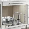 Rozsdamentes chafing büfé ételmelegítő készlet 6 × 7,5 L fedővel és tüzelőanyag-tartóval