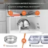 Chafing ételmelegítő készlet 2 × 5,5 L kerek melegen tartó edény felhajtható fedéllel