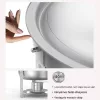 Ezüstszínű chafing kerek büfé ételmelegítő készlet 2 × 4,7 L fedővel és tüzelőanyag-tartóval