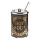 Soup chafing vintage style 5 liter "Hot Soup" stainless steel soup warming, enameled soup pot