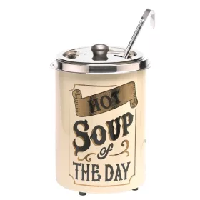 Leveses chafing vintage stílusú, 5 literes "Hot soup of the day" felirattal 
