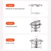 Chafing ételmelegítő készlet 2 × 4,7 literes kerek, üvegfedeles, ezüst