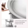 Chafing ételmelegítő készlet 2 × 4,7 literes kerek, üvegfedeles, ezüst