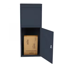   Csomagpont otthonra horganyzott acél álló postaláda antracit csomagmegőrző  41x38x102 cm csomag átvevő szekrény csomag postaláda