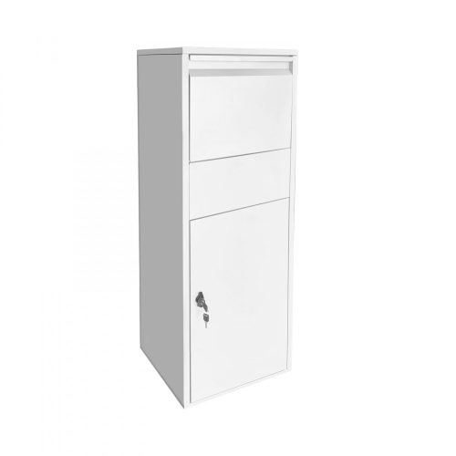 Package point for home galvanized steel standing mailbox white luggage storage package receiving cabinet package mailbox 