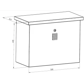 Csomagszekrény Csomag átvevő doboz 49x21x38cm, csomagok fogadására alkalmas levélláda antracit
