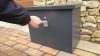 Package receiving box 50x31x50 cm letter box suitable for receiving packages galvanized steel anthracite package point