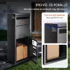 XXL csomagátvevő postaláda számzárral 35,5x29,5x105,5 cm 50 kg kapacitás fekete