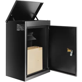   Csomagátvevő postaláda számzárral 39x27x52,2 cm, 15–20 kg terhelhetőség, fekete
