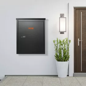   Csomagátvevő postaláda számzárral 39x27x52,2 cm, 15–20 kg terhelhetőség, fekete