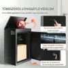 Csomagátvevő postaláda számzárral 39x27x52,2 cm, 15–20 kg terhelhetőség, fekete