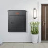 XXL csomagátvevő postaláda számzárral 44x35x58,3 cm 15–20 kg kapacitás  fekete