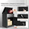 XXL csomagátvevő postaláda számzárral 44x35x58,3 cm 15–20 kg kapacitás  fekete