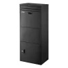 Csomagátvevő postaláda zárral 1198x500x360 mm, levél- és csomagbedobó nyílással, fekete