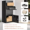 Csomagátvevő postaláda zárral 1198x500x360 mm, levél- és csomagbedobó nyílással, fekete