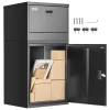 Csomagátvevő postaláda zárral 500x398x980 mm lopásgátló kialakítással, fekete csomagpostaláda 