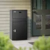 Csomagátvevő postaláda zárral 500x398x980 mm lopásgátló kialakítással, fekete csomagpostaláda 