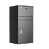 Csomagátvevő postaláda zárral 500x398x980 mm lopásgátló kialakítással, fekete csomagpostaláda 