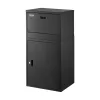 Csomagátvevő postaláda zárral 500x398x980 mm lopásgátló kialakítással, fekete csomagpostaláda 