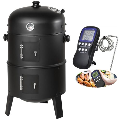 SMOKER PACKAGE! 3in1 Smoker Grill BBQ and Digital Thermometer for hot smoking and grilling