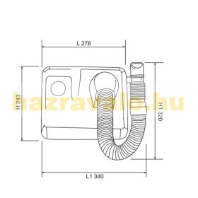 Tartalék cső fejegységgel ARIEL Tubo hajszárítóhoz tartalék alkatrész