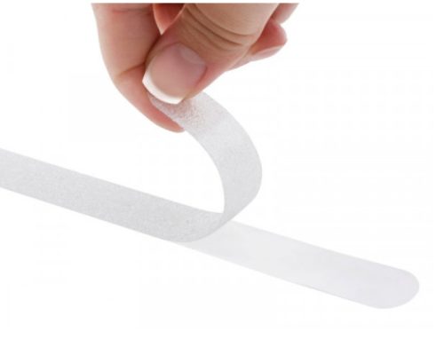 Anti-slip strip 28 pcs 15x150 mm self-adhesive transparent rounded anti-slip tape for bathroom 