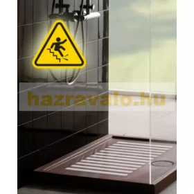 Csúszásgátló csík 12 db 20x450 mm öntapadós fehér lekerekített csúszásmentesítő szalag fürdőszobába