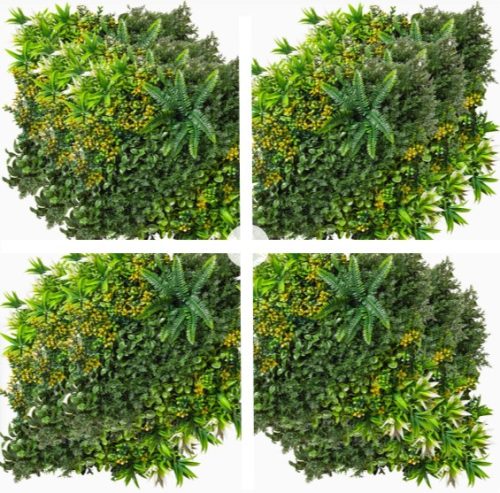 Artificial plant decor wall 12 lifelike leaves 50x50x5 cm wall artificial plant green wall flower wall plant wall