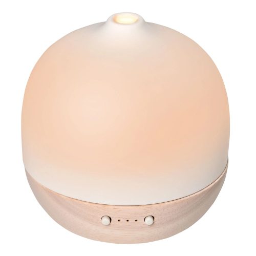 Aroma diffuser humidifier with ceramic cover and LED lighting