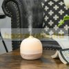 Aroma diffuser humidifier with ceramic cover and LED lighting