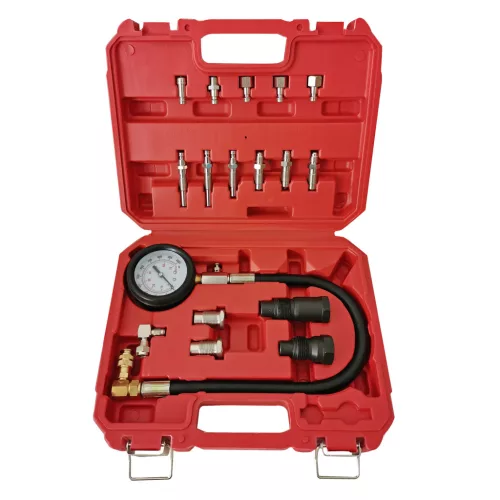 Kompressziómérő műszer 0–70 bar dízelmotorokhoz 21 részes kompresszióteszter készlet