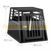 Dog carrier pet cage aluminum portable black Dogbox