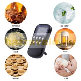   Füstölő smoker hőmérő digitális grillhőmérő kábeles érzékelővel