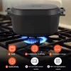 Zománcozott öntöttvas sütőedény 3,31 literes fedővel és fogantyúkkal, 260 °C-ig alkalmas