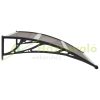 Polycarbonate roof 120x100 cm black frame brown hollow chamber polycarbonate roof sheet door canopy