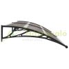 Polycarbonate roof 240x100 black frame brown hollow chamber polycarbonate roof sheet door canopy