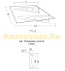 Aluminum canopy 270x95 cm gray anodized K1 type support arm with smoky gray solid polycarbonate cover and drainage.
