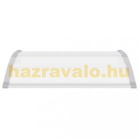   Előtető CELLOX polikarbonát 120x100 Szürke keret színtelen üregkamrás polikarbonát tető például bejárati ajtó vagy ablakok fölé . Szállítás könnyített csomagolás