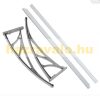 Canopy CELLOX polycarbonate 120x100 Gray frame colorless hollow chamber polycarbonate roof, for example, over an entrance door or windows. Transport made easier by packaging