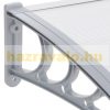 Canopy CELLOX polycarbonate 120x100 Gray frame colorless hollow chamber polycarbonate roof, for example, over an entrance door or windows. Transport made easier by packaging