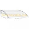 Canopy CELLOX polycarbonate 120x100 Gray frame colorless hollow chamber polycarbonate roof, for example, over an entrance door or windows. Transport made easier by packaging