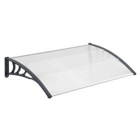   Polikarbonát tető CELLOX 120x100 antracit szürke keret színtelen üregkamrás polikarbonát tetőlap például bejárati ajtó vagy ablakok fölé. Szállítás könnyített csomagolás