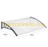 Polycarbonate roof CELLOX 120x100 anthracite gray frame colorless cavity chamber polycarbonate roof sheet, for example over entrance doors or windows. Transport made easier by packaging