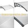 Polycarbonate roof CELLOX 120x100 anthracite gray frame colorless cavity chamber polycarbonate roof sheet, for example over entrance doors or windows. Transport made easier by packaging