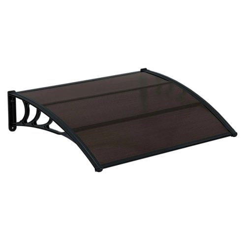 Polycarbonate roof CELLOX 120x100 anthracite black frame polycarbonate roof sheet with brown hollow chamber, for example above the entrance door or windows. Transport made easier by packaging