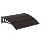 Polycarbonate roof CELLOX 120x100 anthracite black frame polycarbonate roof sheet with brown hollow chamber, for example above the entrance door or windows. Transport made easier by packaging