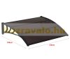 Polycarbonate roof CELLOX 120x100 anthracite black frame polycarbonate roof sheet with brown hollow chamber, for example above the entrance door or windows. Transport made easier by packaging