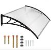 Polycarbonate roof CELLOX 120x100 black frame colorless cavity chamber polycarbonate roof sheet, for example over entrance doors or windows. Transport made easier by packaging