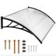 Polycarbonate roof CELLOX 120x100 black frame colorless cavity chamber polycarbonate roof sheet, for example over entrance doors or windows. Transport made easier by packaging